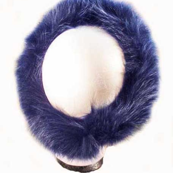 FOX FUR HEAD BAND, TAG ON NEW, NAVY FOX, ONE SIZE, GENUINE FOX SOFT AND GORGEOUS - Picture 2 of 5